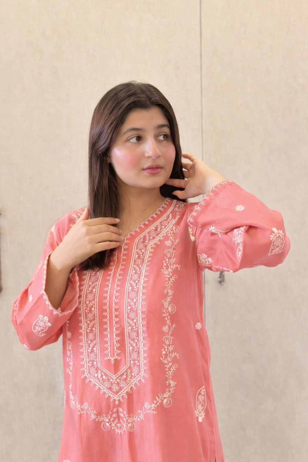 2 PIECE-EMBROIDERED UNSTITCHED LAWN