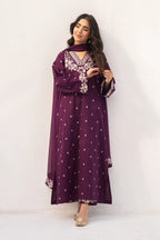 2 PIECE-EMBROIDERED UNSTITCHED LAWN