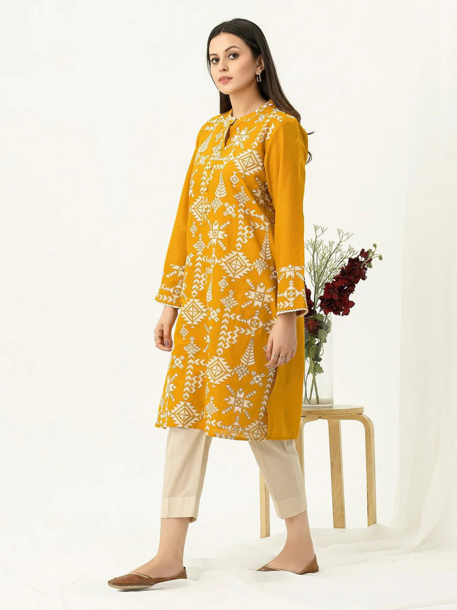 2 PIECE-EMBROIDERED UNSTITCHED LAWN