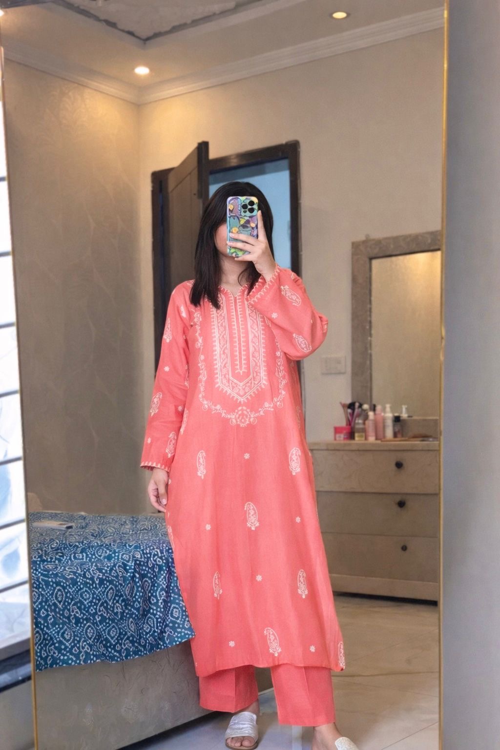 2 PIECE-EMBROIDERED UNSTITCHED LAWN