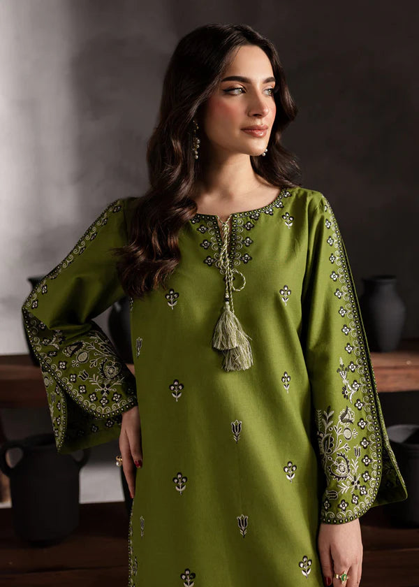 2 PIECE-EMBROIDERED UNSTITCHED LAWN