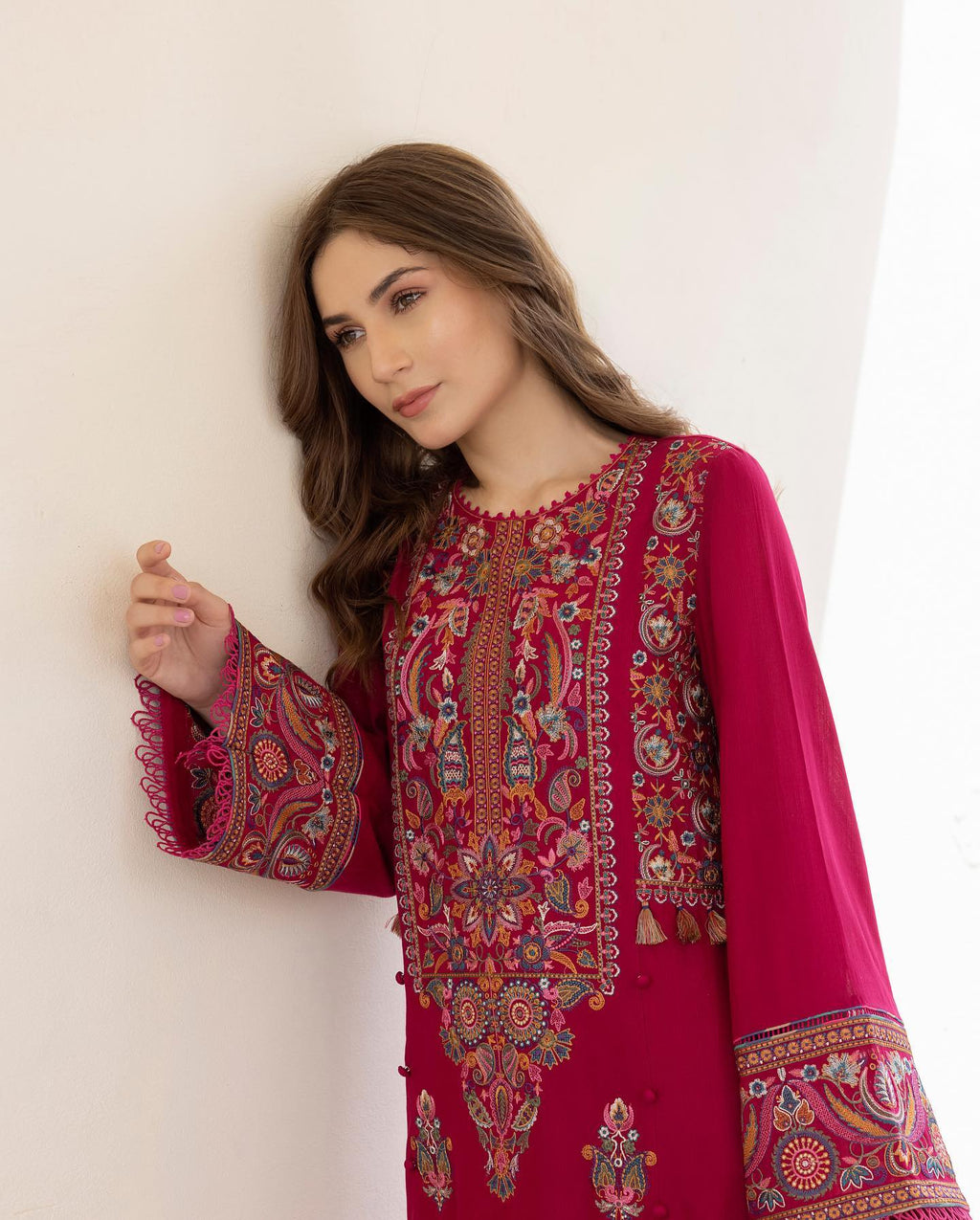 2 PIECE-EMBROIDERED UNSTITCHED LAWN