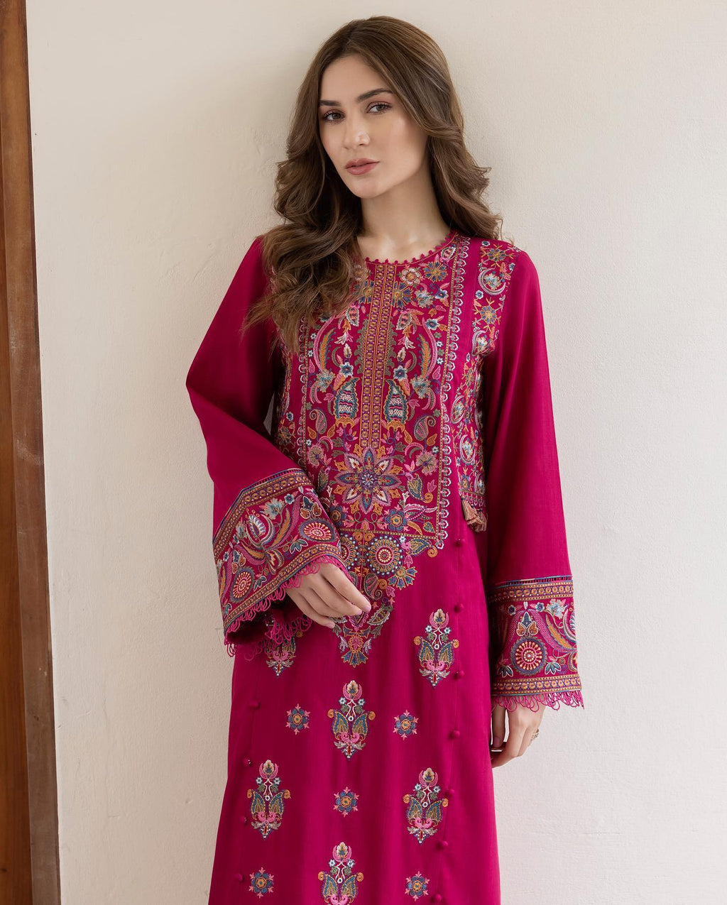 2 PIECE-EMBROIDERED UNSTITCHED LAWN