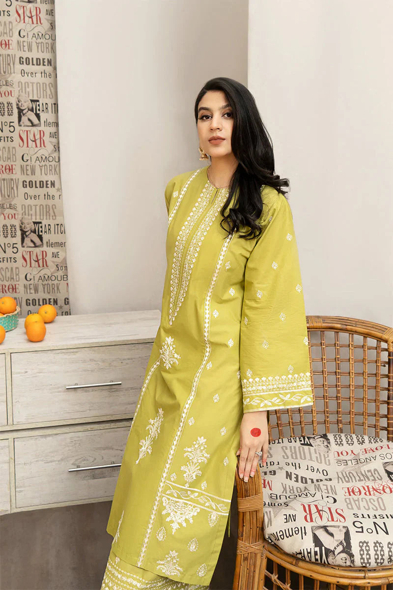 2 PIECE-EMBROIDERED UNSTITCHED LAWN