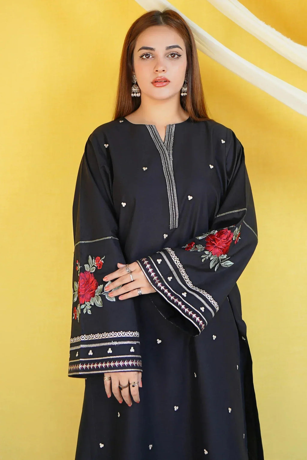 2 PIECE-EMBROIDERED UNSTITCHED LAWN