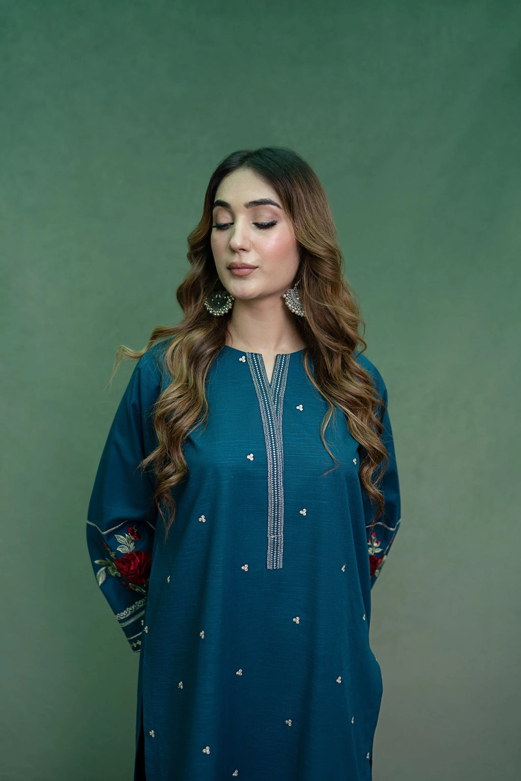 2 PIECE-EMBROIDERED UNSTITCHED LAWN
