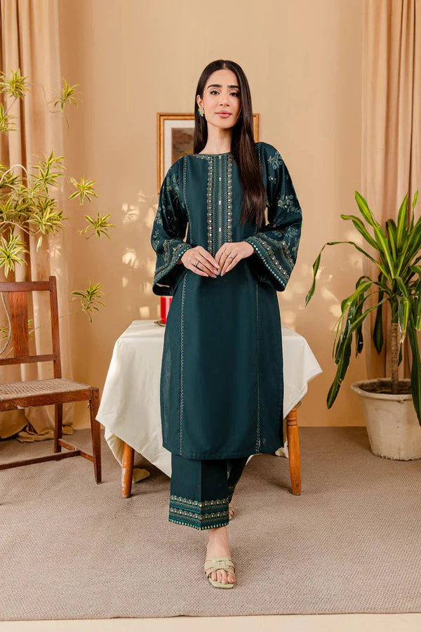 2 PIECE-EMBROIDERED UNSTITCHED LAWN