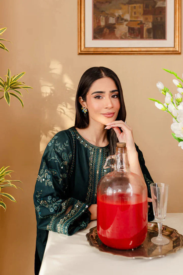 2 PIECE-EMBROIDERED UNSTITCHED LAWN