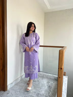 2 PIECE-EMBROIDERED UNSTITCHED LAWN