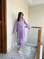 2 PIECE-EMBROIDERED UNSTITCHED LAWN